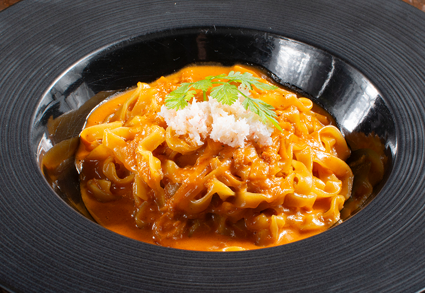 ずわい蟹クリームパスタ